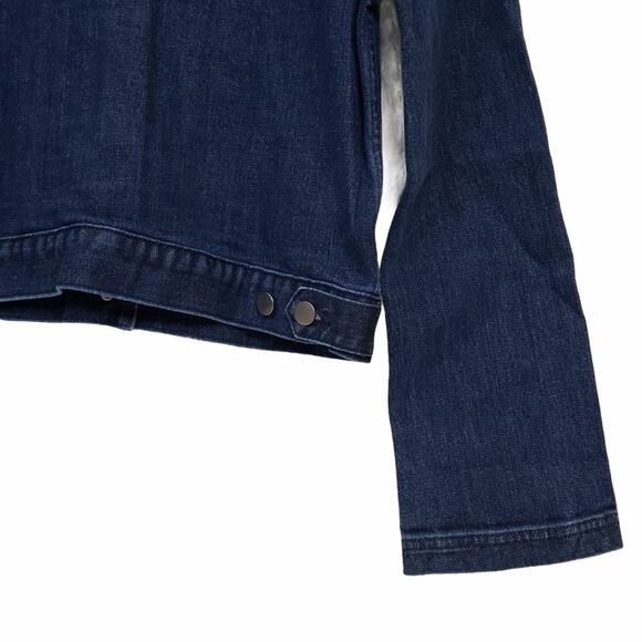 BLDWN Womens M Leon Denim Jean Jacket Dark Wash NEW - Picture 7 of 10